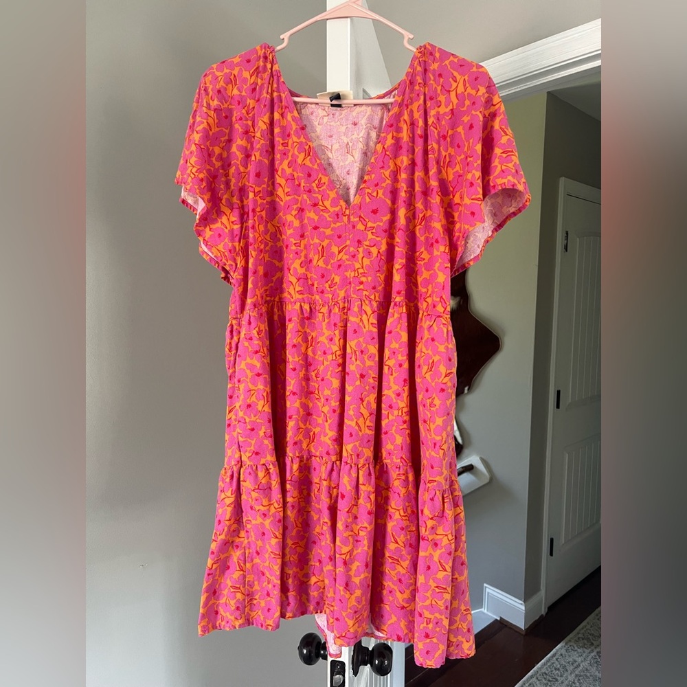 Universal Thread Pink/Orange Floral Mini Dress
